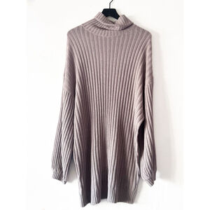 Urban Outfitters UO Jill Turtleneck Sweater Mini Dress Grey Women’s Large